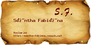 Sántha Fabiána névjegykártya